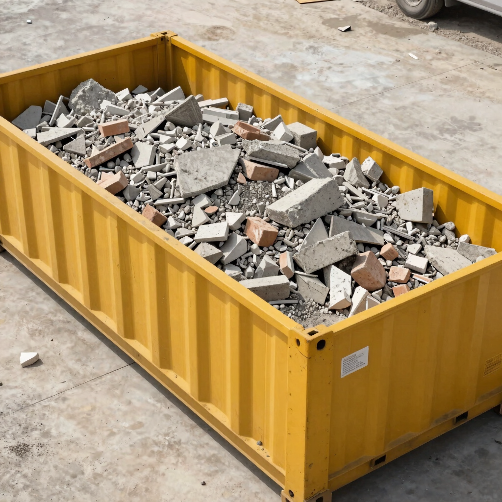 Heavy Concrete Debris Dumpster
