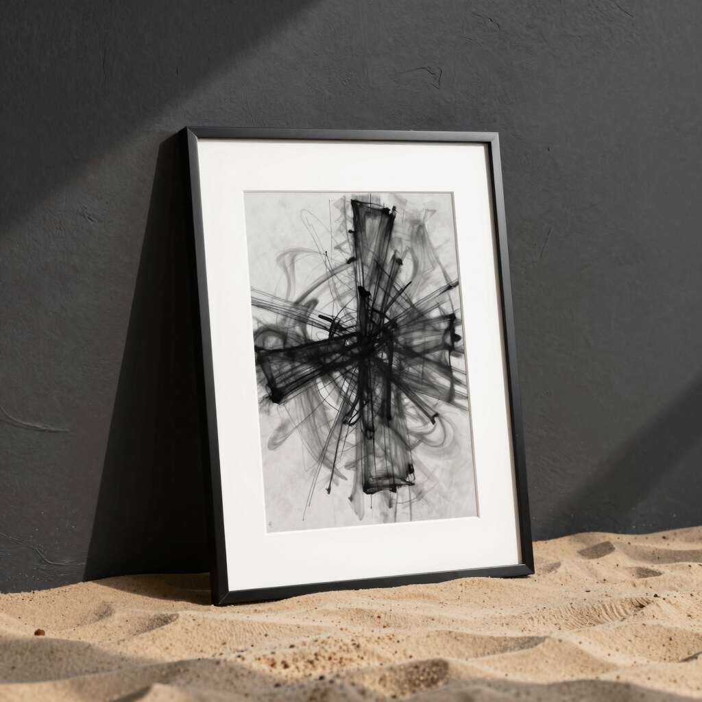 'Shadow & Sand' Charcoal Print