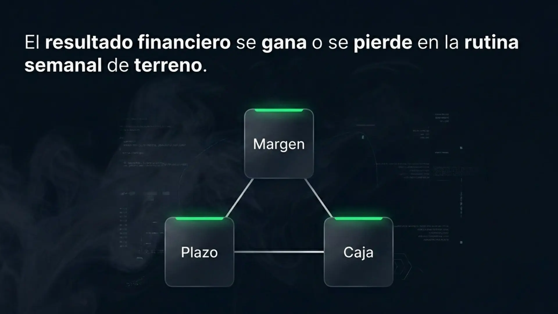 Resultado financiero se gana o pierde en la rutina semanal de terreno