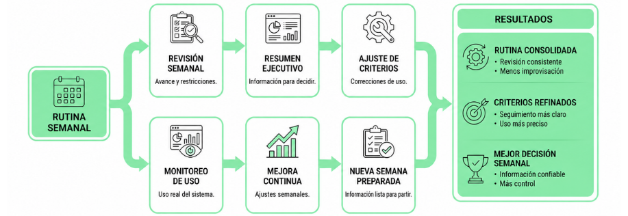 Ruta de implementación semana 4: acompañamiento semanal