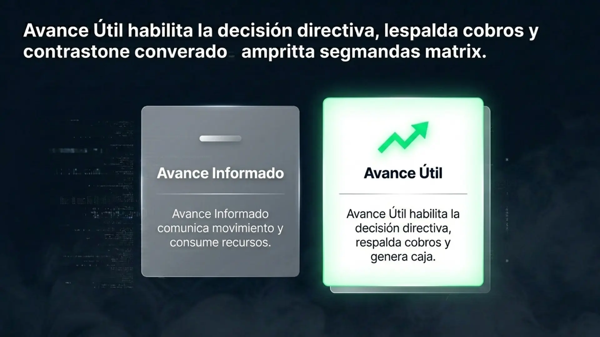Avance informado versus avance útil