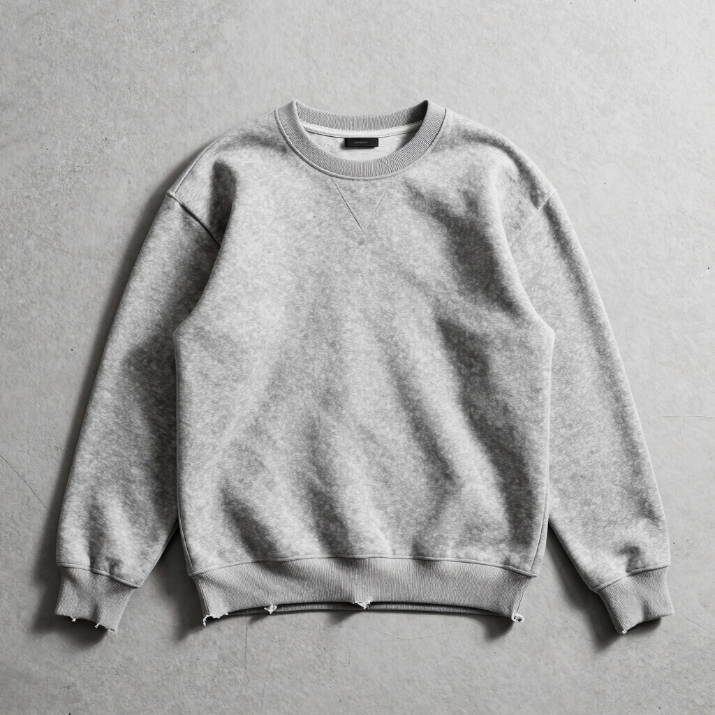 Sudadera de Cuello Caja Raw Edge