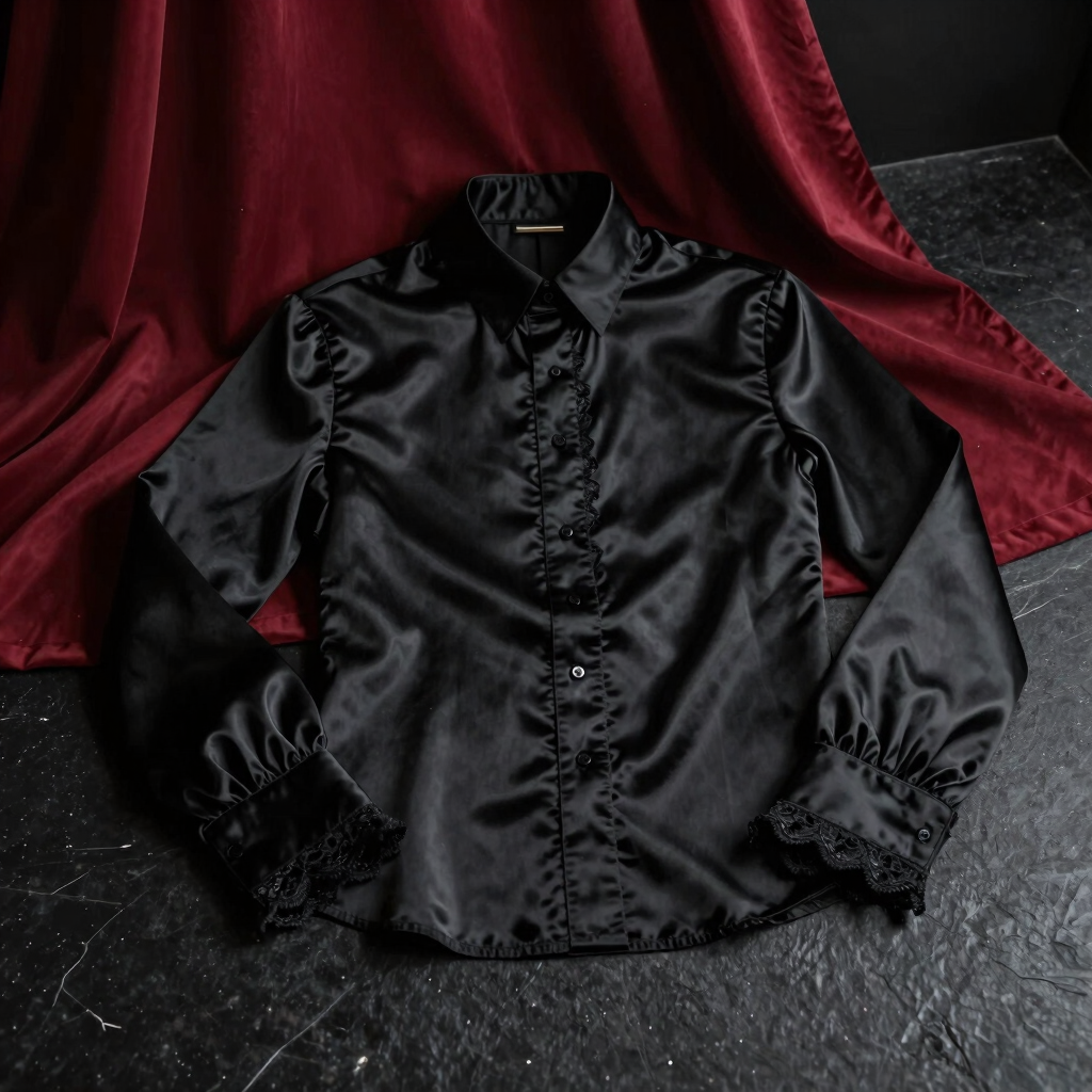 Camisa de Cetim Vitoriana