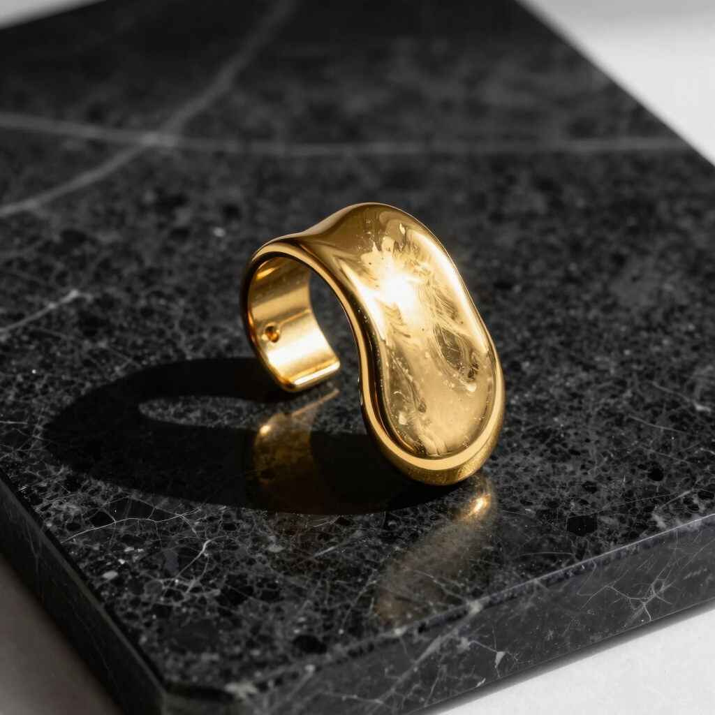 Molten Brass Cuff Earring