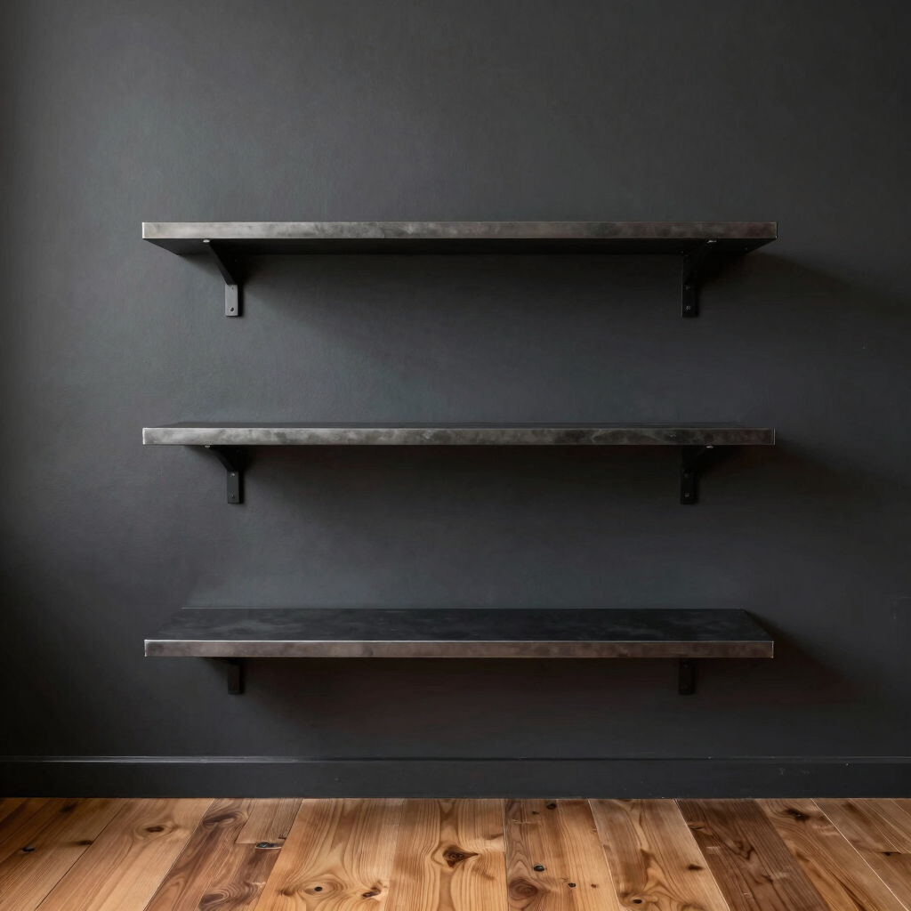 Grid-Lock Wall Mounted Steel Shelves
