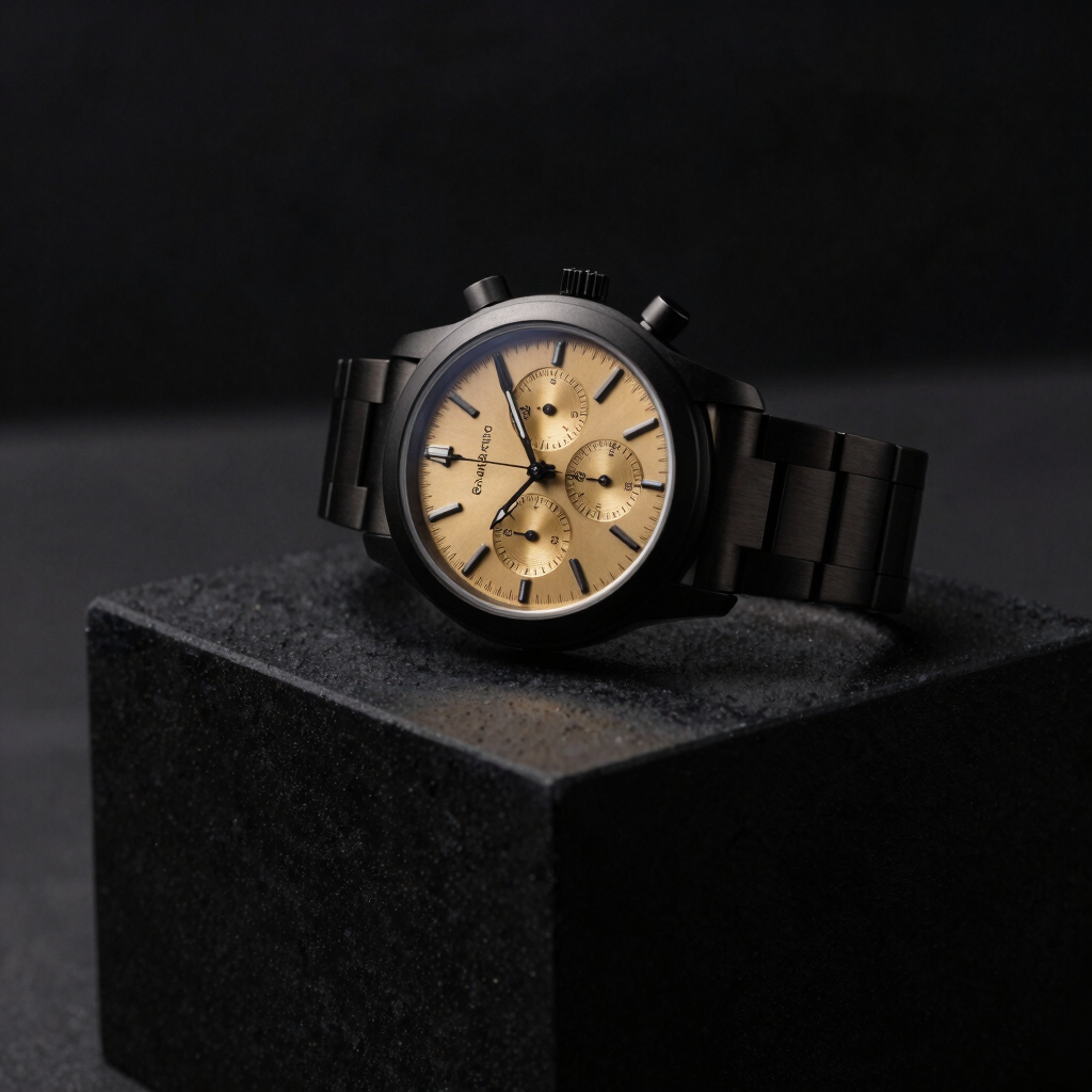 Reloj de Acero Cronógrafo Obsidian-Dark