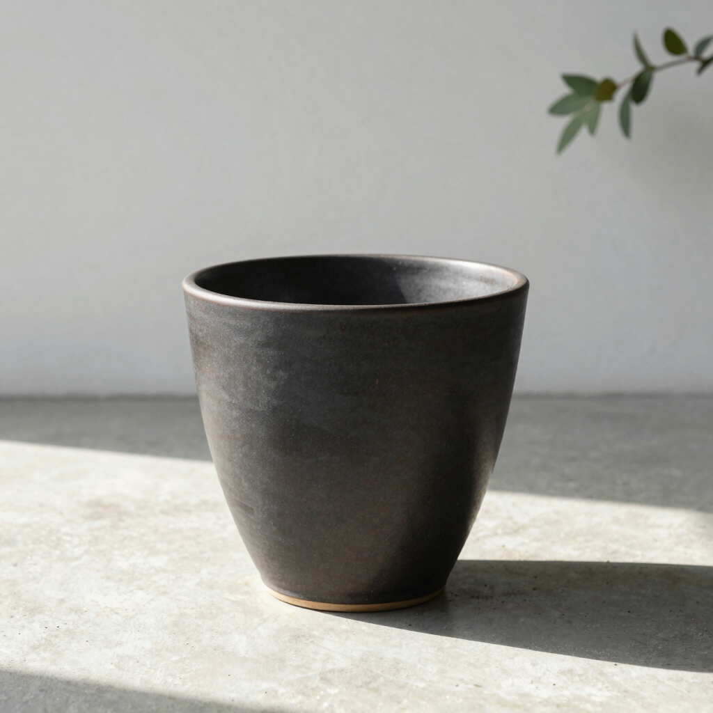 Obsidian High-Glaze Planter