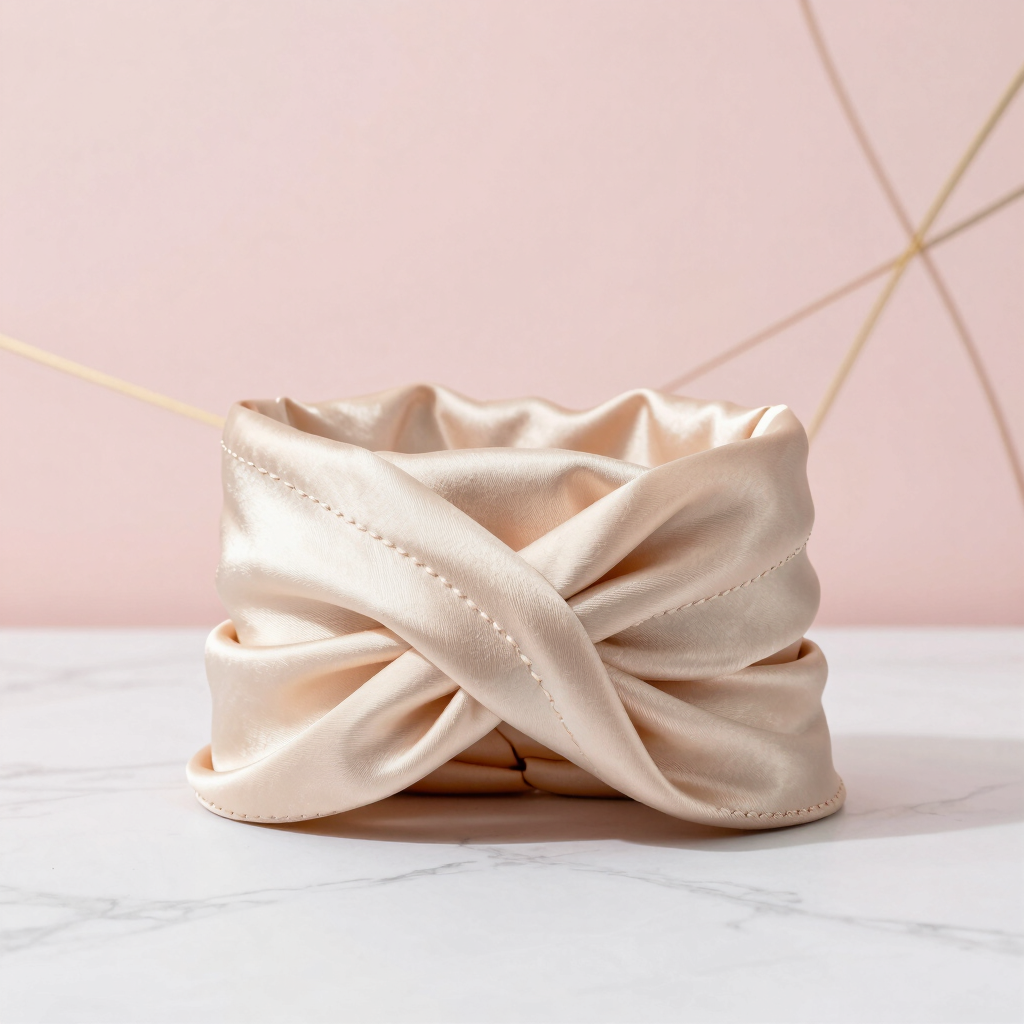 Champagne Gold Silk Hair Wrap