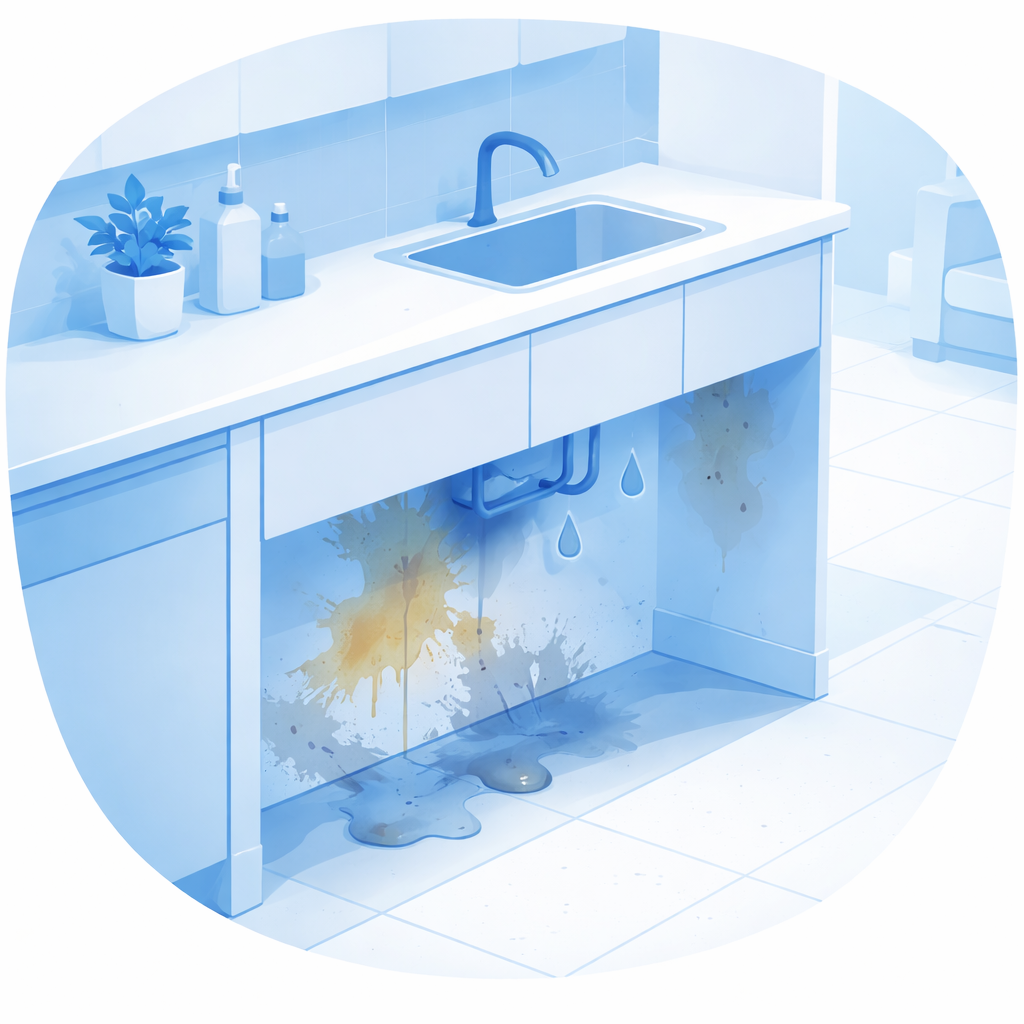 Signes visibles de fuite