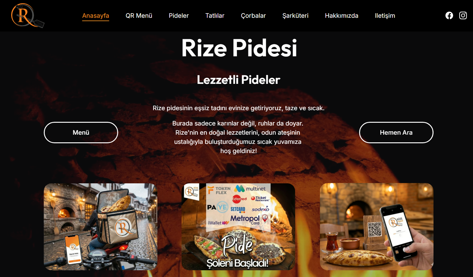 Rize Pidesi web sitesi önizlemesi
