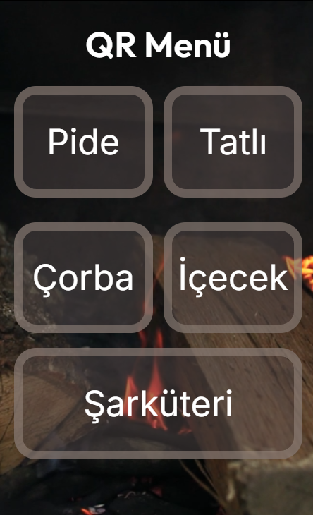 Telefon üzerinde QR menü önizlemesi