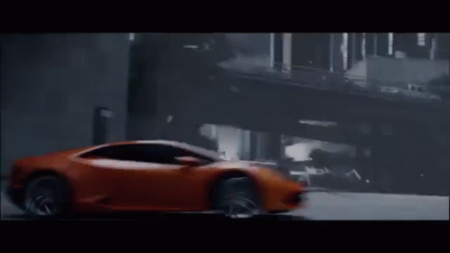 a car driving on a road