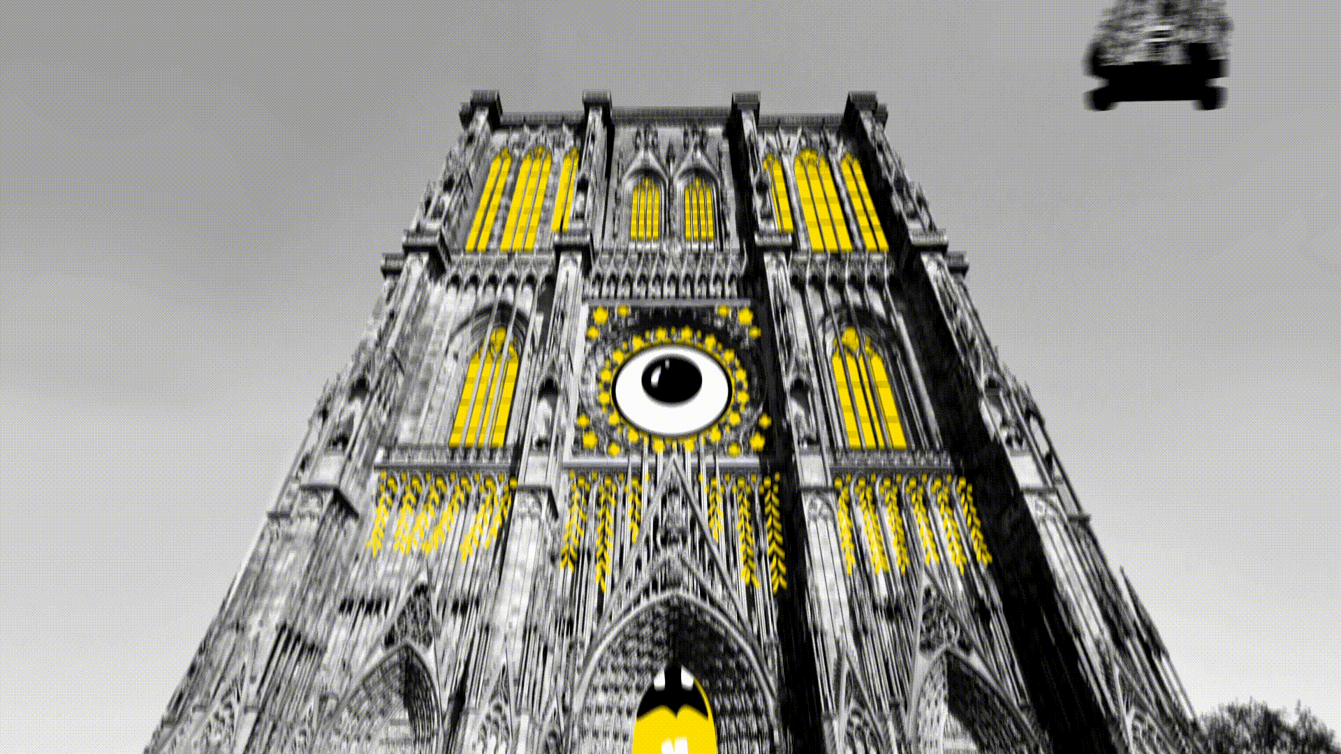 animated clock tower