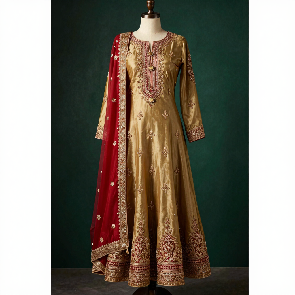Mehtab Silk Jamawar Gharara