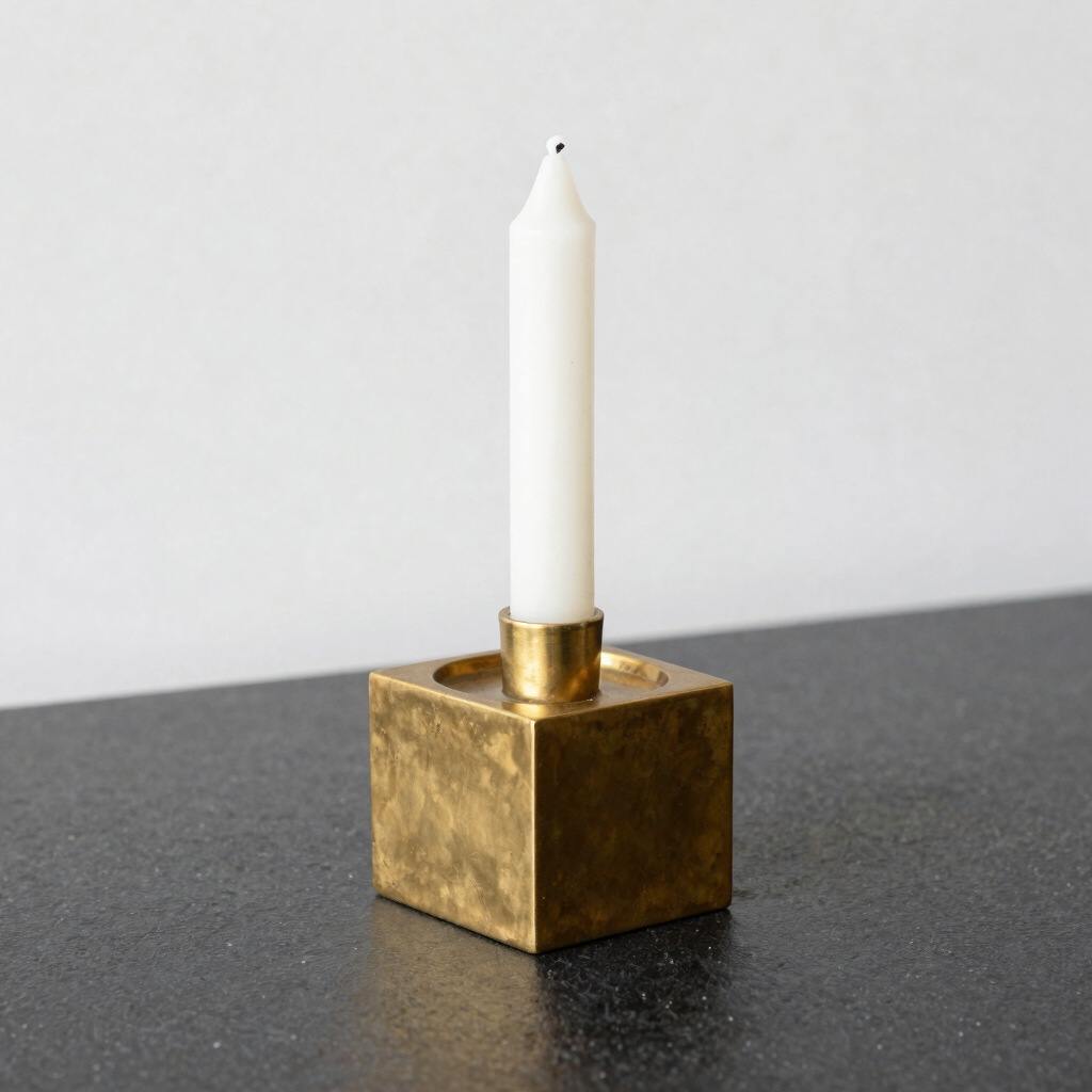 Nirvana Brass Pillar Candleholder