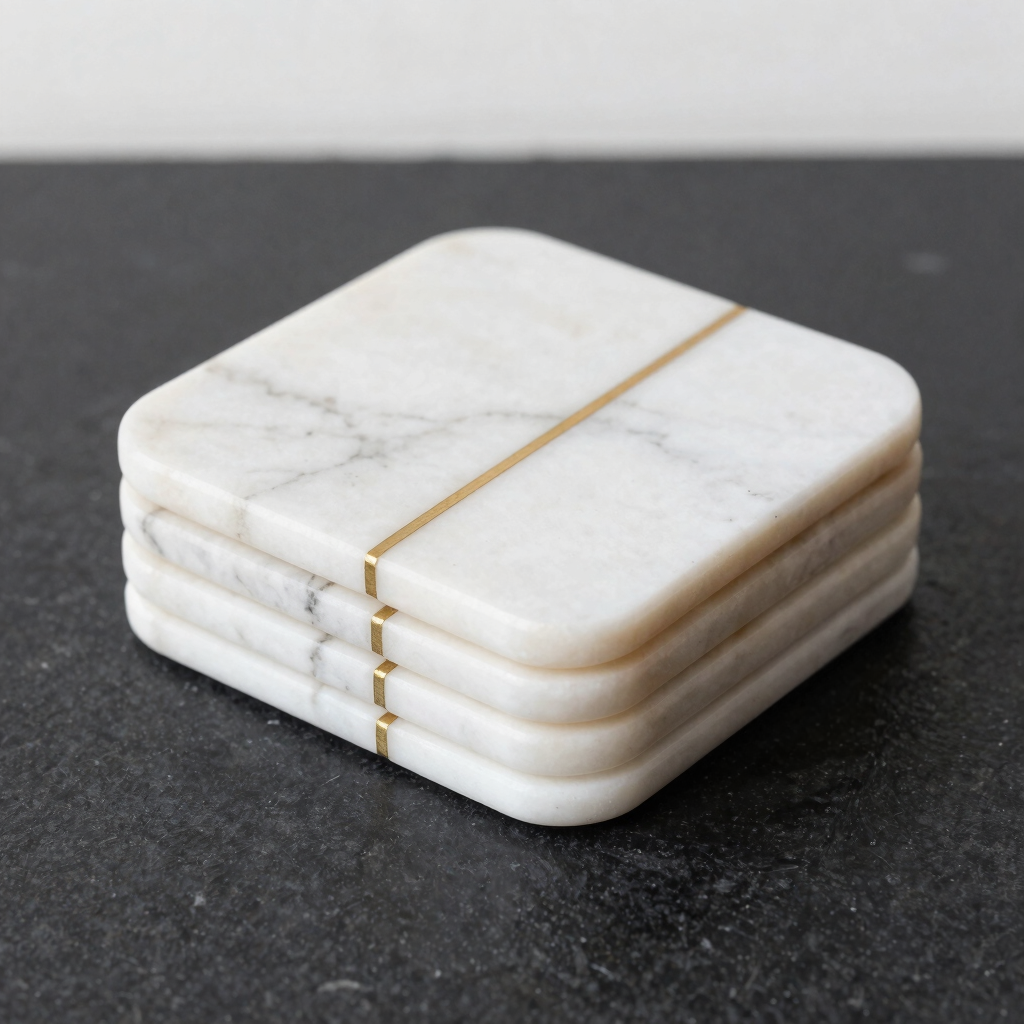 Kaya Marble Coaster Set