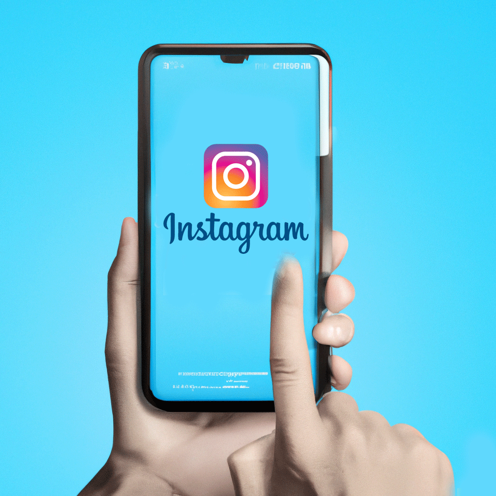 a person holding a phone with the instagram instagramting instagramting ins