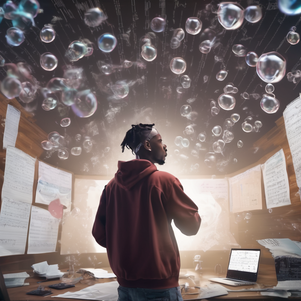 un beatmaker qui réfléchis à comment il va développer son marketing