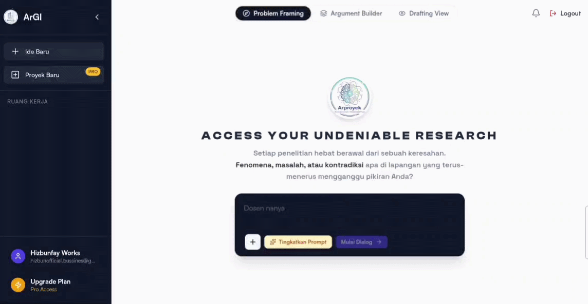 Ilustrasi mahasiswa tenang melihat Logic Graph hijau