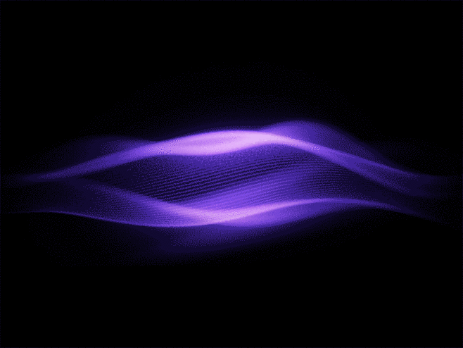 a purple and black background with a wave of light