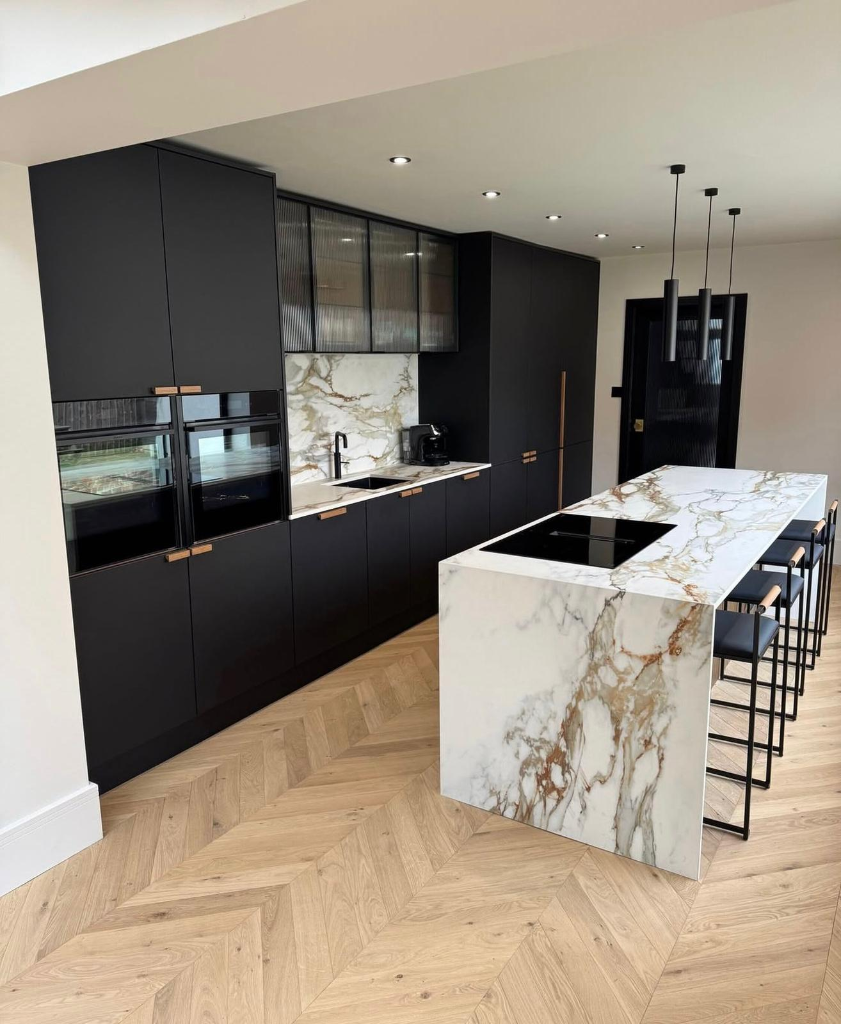 Porcelain kitchen island worktop