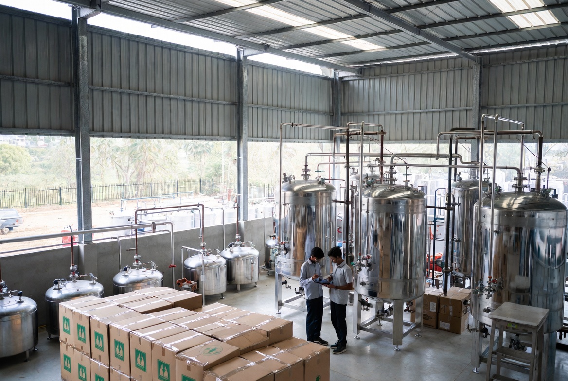 Eco-friendly chemical product manufacturing startup facility in India with export-ready production