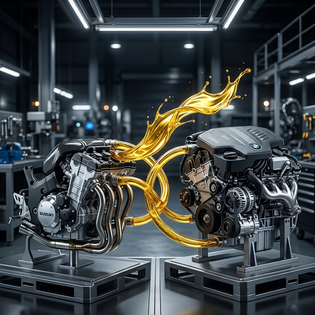 Motorcycle vs Car Engine Oil: The Chemical Differentiator