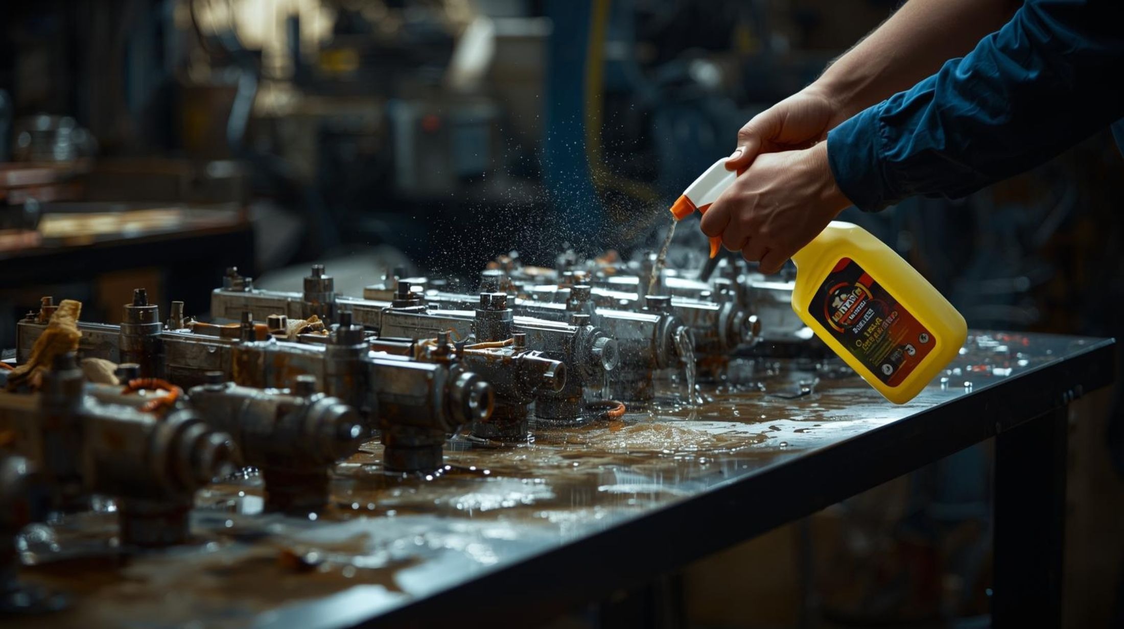 Industrial solvent degreasing process