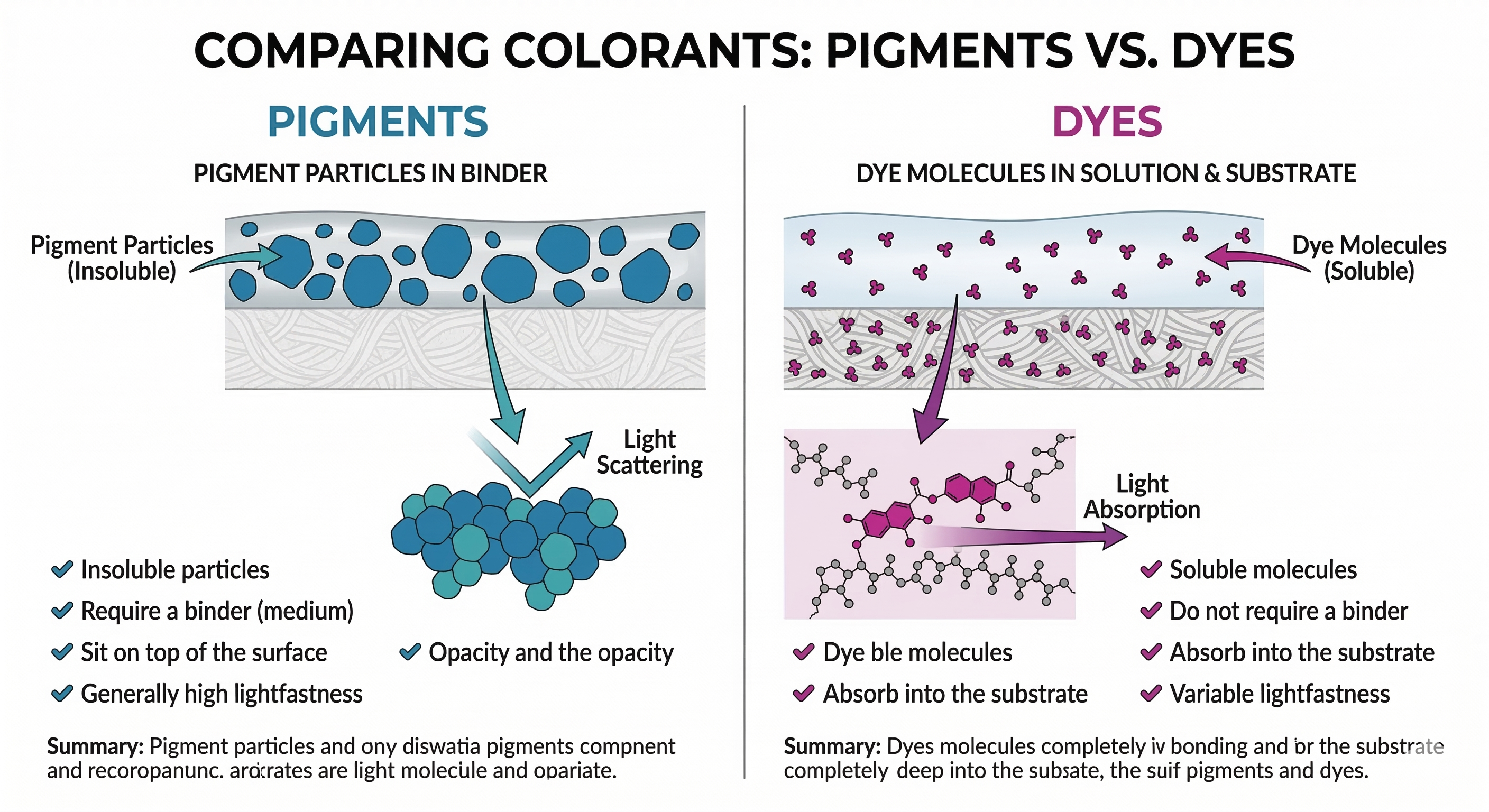 Pigments vs Dyes: Key Differences & Applications