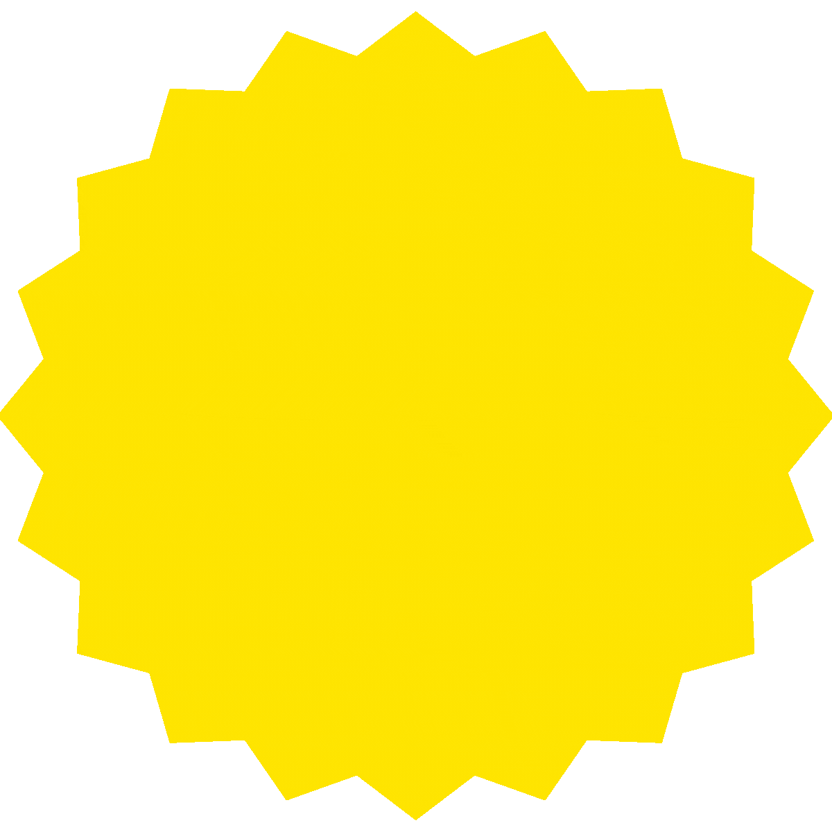 a yellow background with a circular shaped object