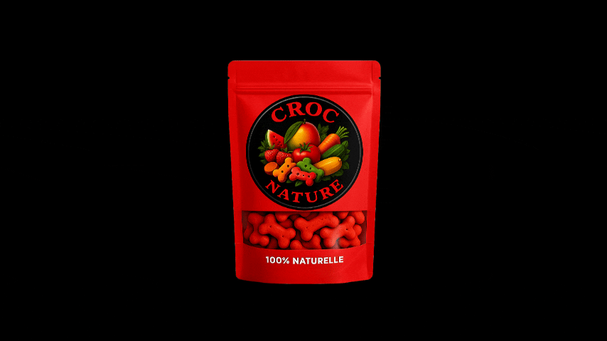 a bag of fruit nuts on a black background