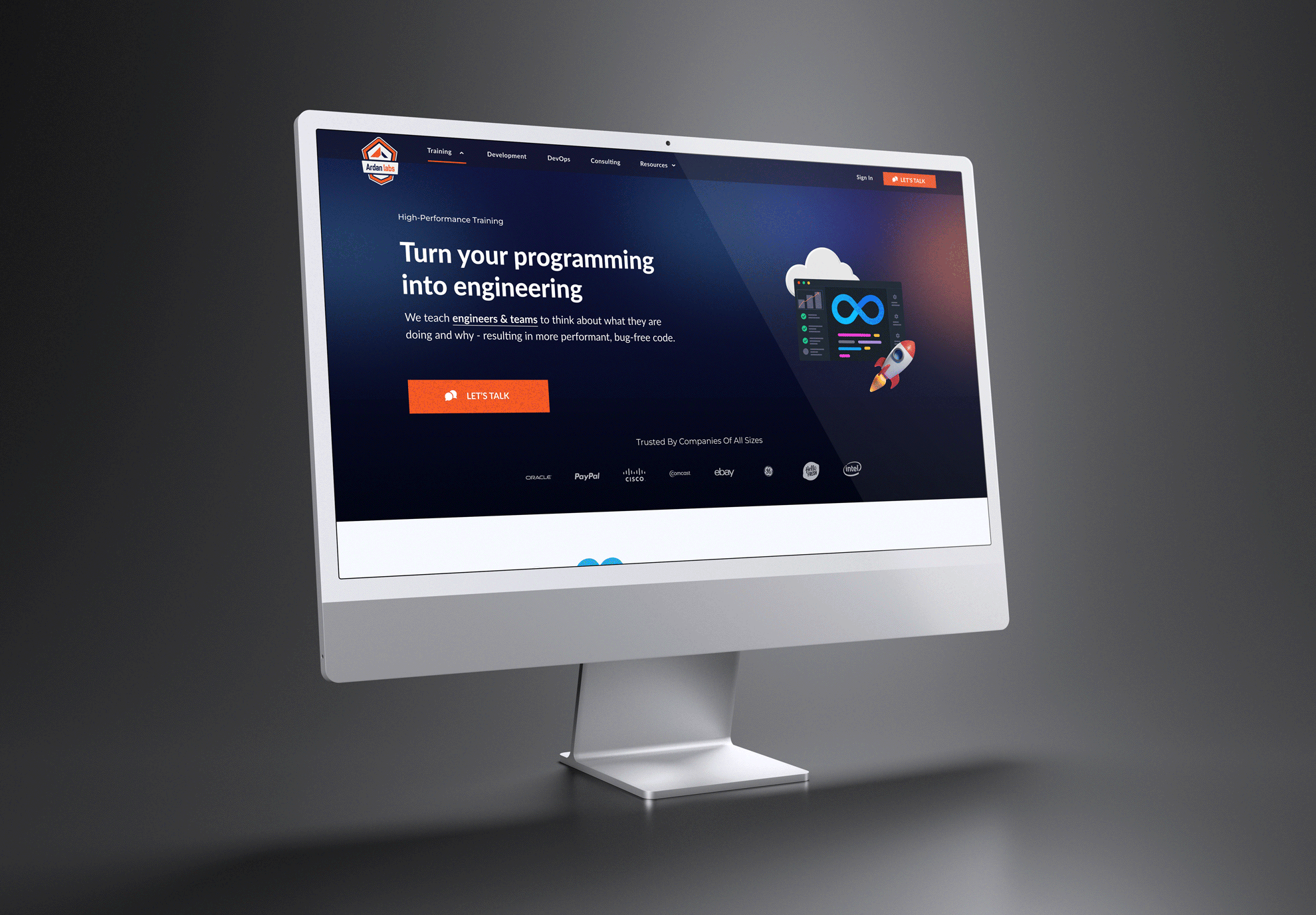 desktop mockups of a redesigned navigation bar with a nested menu structure to improve user flow for
