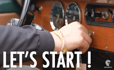 GIF Starting car with key