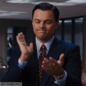 Wolf of Wallstreet GIF - Leonardo di caprio clapping