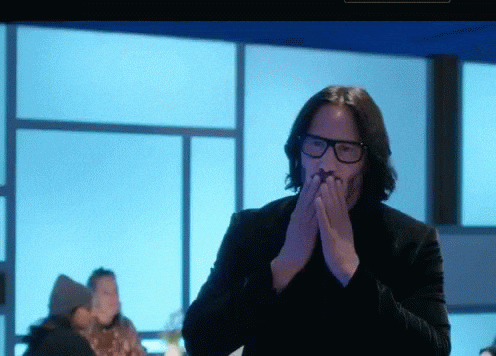 keanu reeves GIF - leaving with a kiss