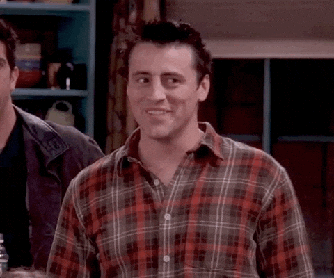 Friends GIF - Joey smiling saying right