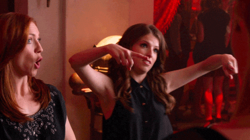 GIF Girl saying BOOM and leaving