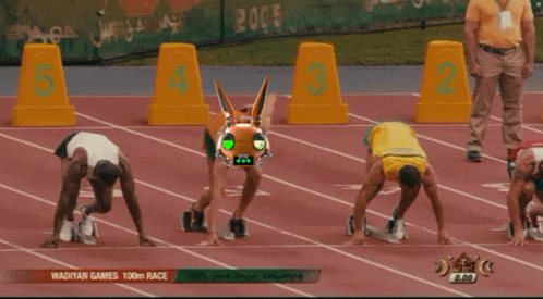 The Dictator GIF running tracks