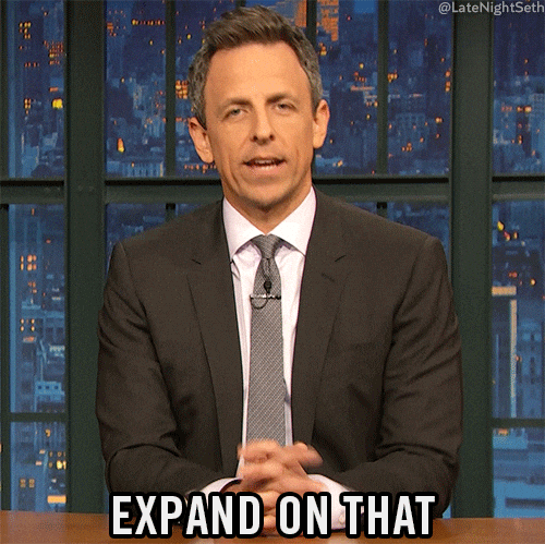 GIF talk show host saying expand on that