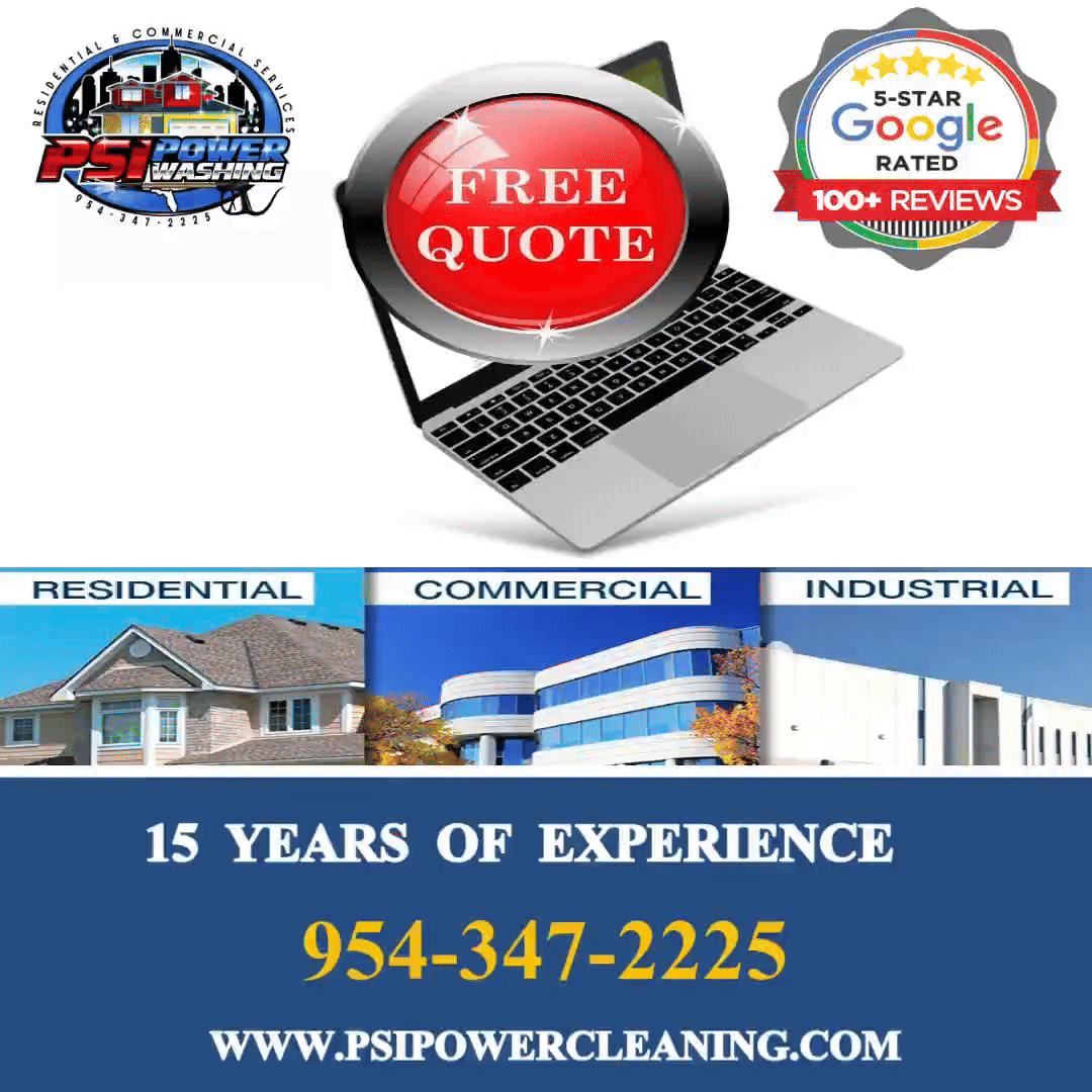 roof cleaning fort lauderdale fl quote by PSI POWER WASHING