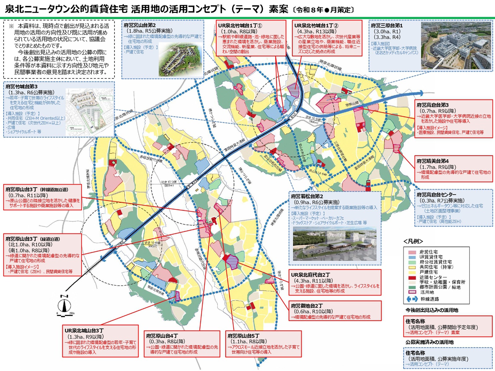 泉北ニュータウン公的賃貸住宅　活用地の活用コンセプト（テーマ）素案