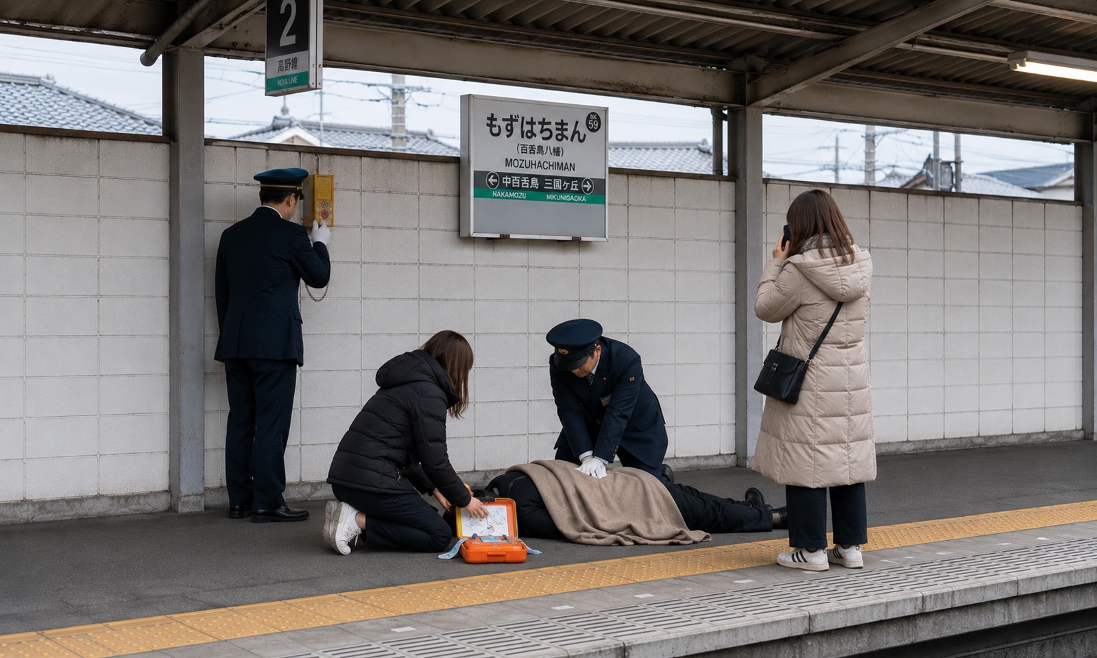 百舌鳥八幡駅でAEDが使われた救命活動のイメージ画像｜堺市のニュースならサカイタイムズ