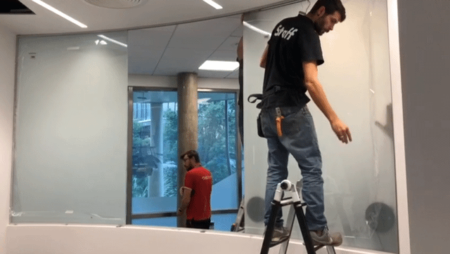 Upgrade New York offices witchable Privacy Window Film
