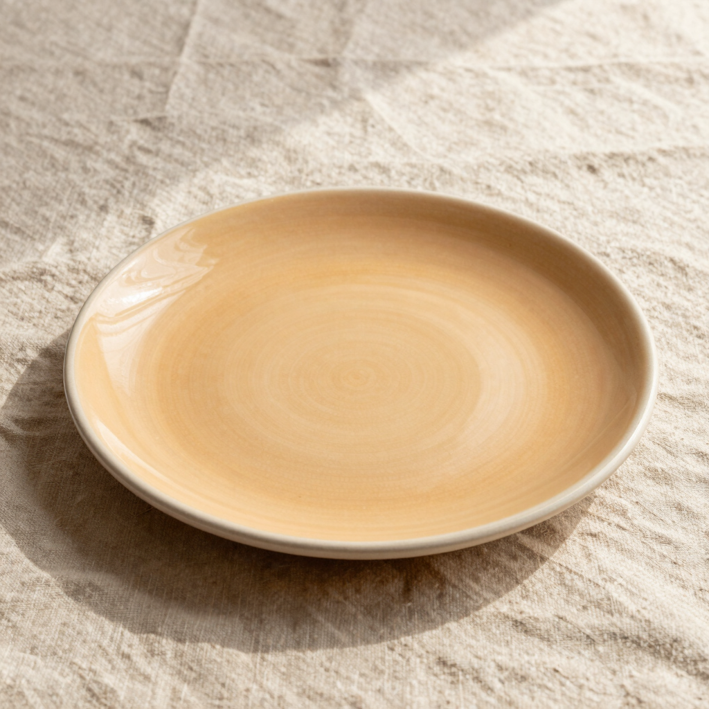 Assiette à Dessert Émaillée Miel