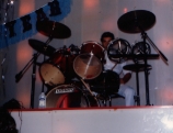 Rob Wegner at age 18 drumming over a DJ, five hours night, four days week.