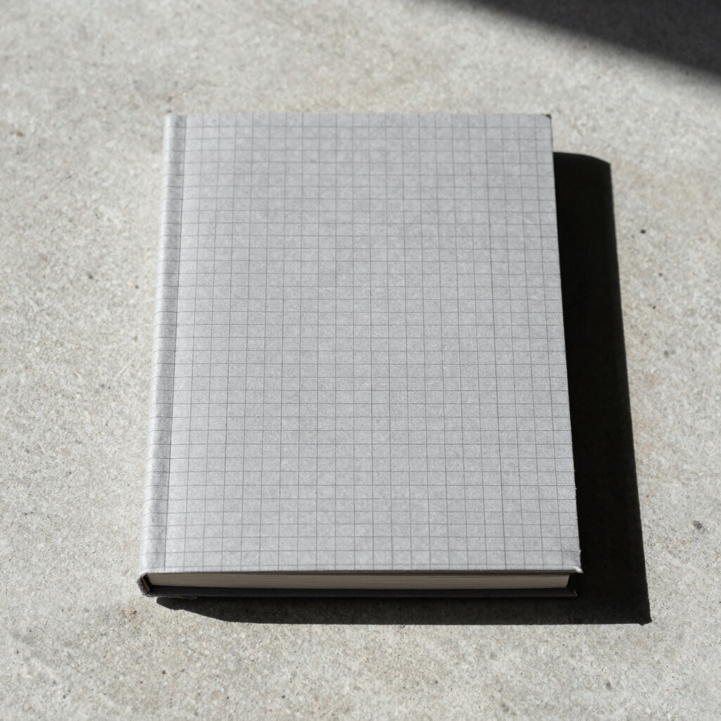 Buku Catatan Grid Monokrom