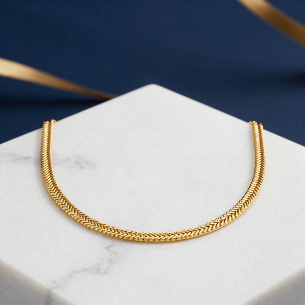 Aethel Gold Herringbone Chain