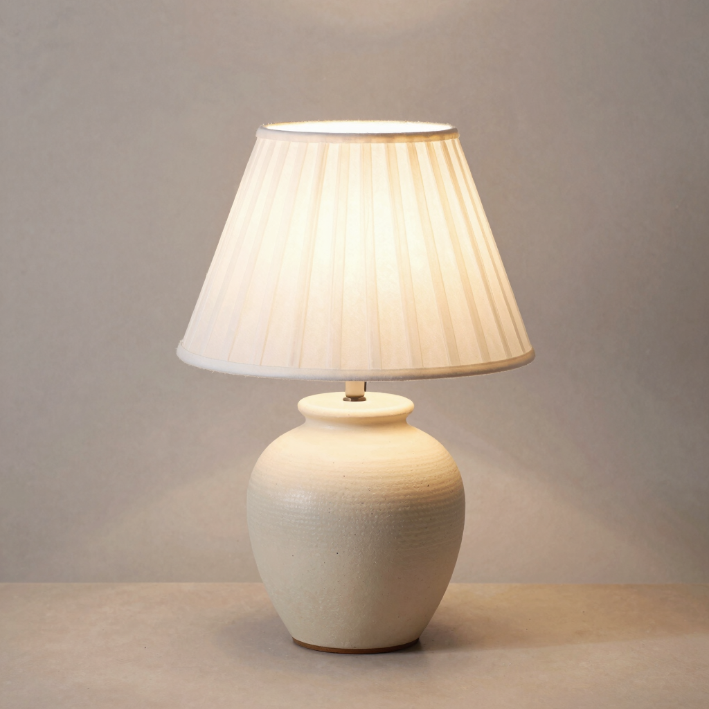 Adeline Pleated Ceramic Lamp
