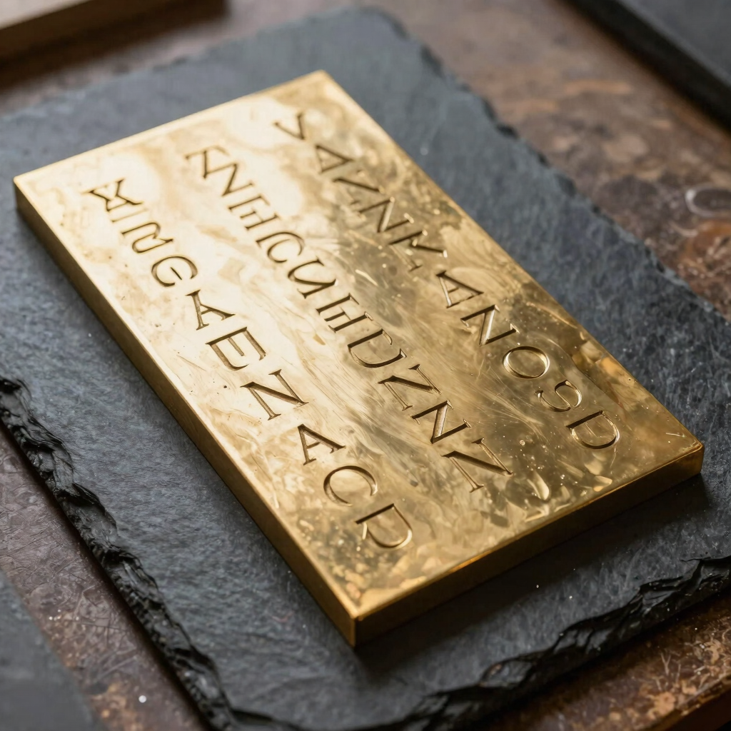 Custom Laser-Engraved Brass Brassard