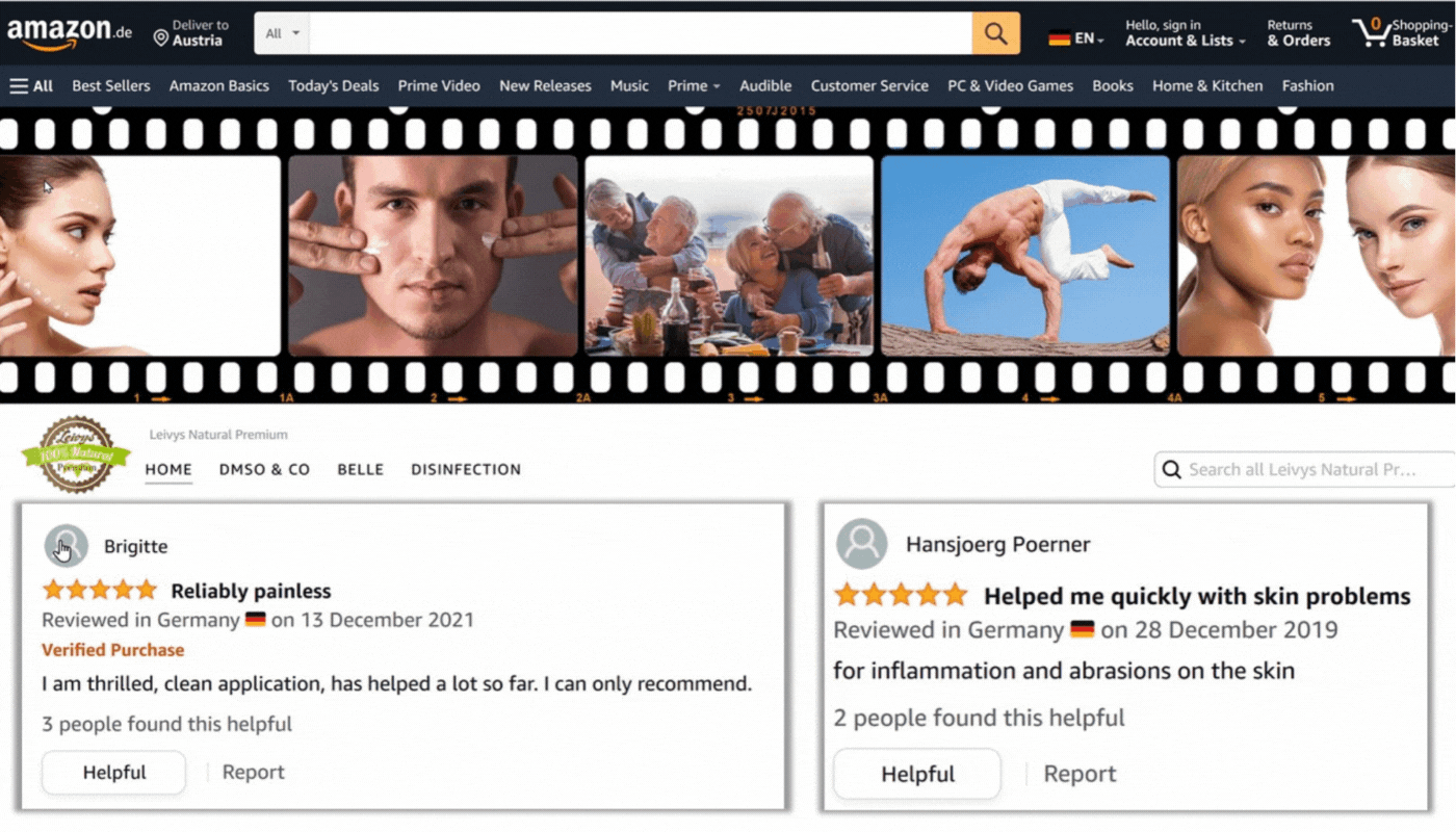 amazon bewertungungen leivys natural dmso